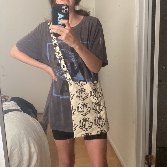 New Freda Salvador Floral Canvas Linen Tote Bag reusable - Picture 6 of 7